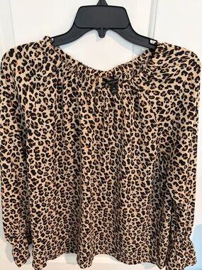 Banana Republic Leopard Print Skirt in Tan and Black